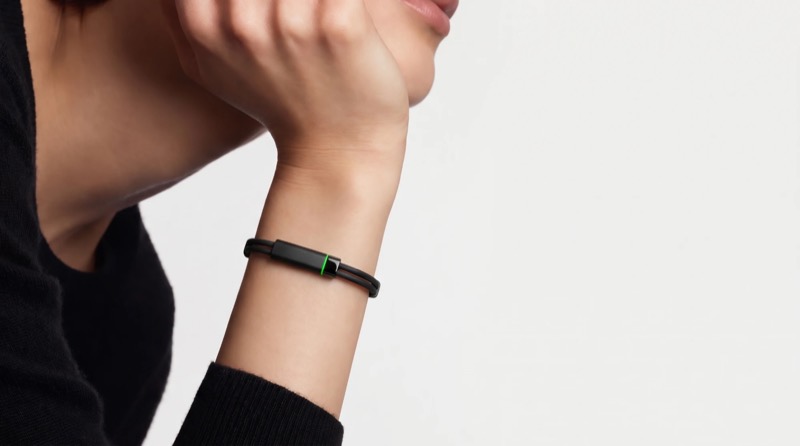 The black band on a wrist